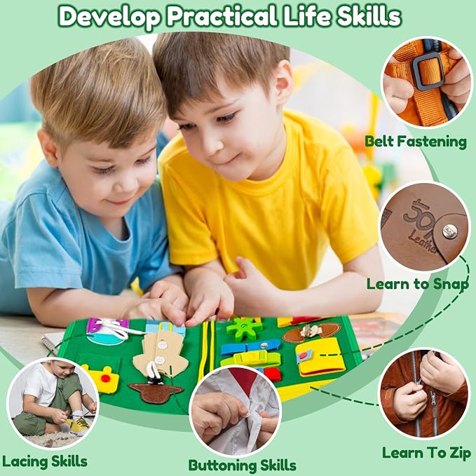 Qizfun Busy Board Book Montessori Toys - Image 5
