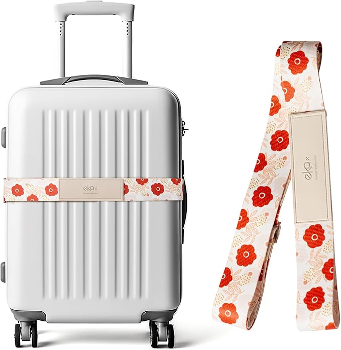 Luggage Straps for Suitcases, Adjustable Luggage Elastic Belt, Travel by EKAX