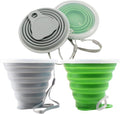 Litoexpe 2 Pack Silicone Collapsible Travel Cup Portable Folding Camping Cup by PRATICALPRODUCTS