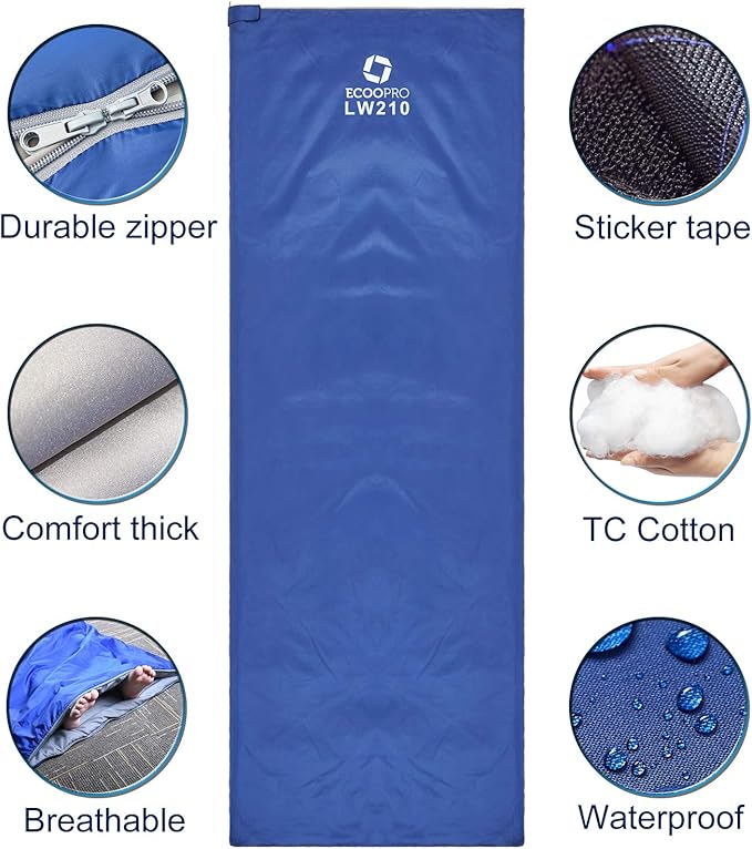 ECOOPRO Warm Weather Sleeping Bag - Image 2
