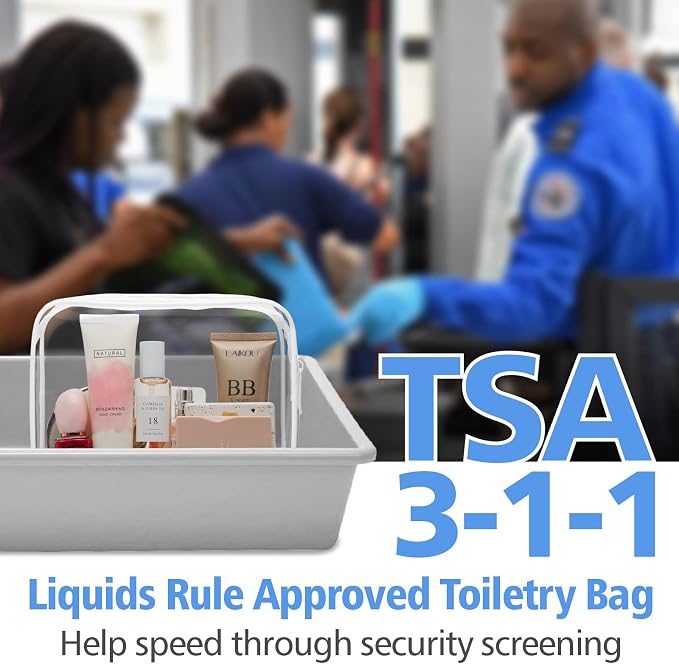 PACKISM Clear Toiletry Bag, 5 Pack TSA Approved Toiletry Bag Quart Size Bag - Image 3