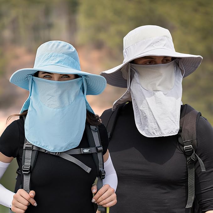 Sun Hats for Men Women Fishing Hat UPF 50+ Breathable Wide Brim Summer UV - Image 6