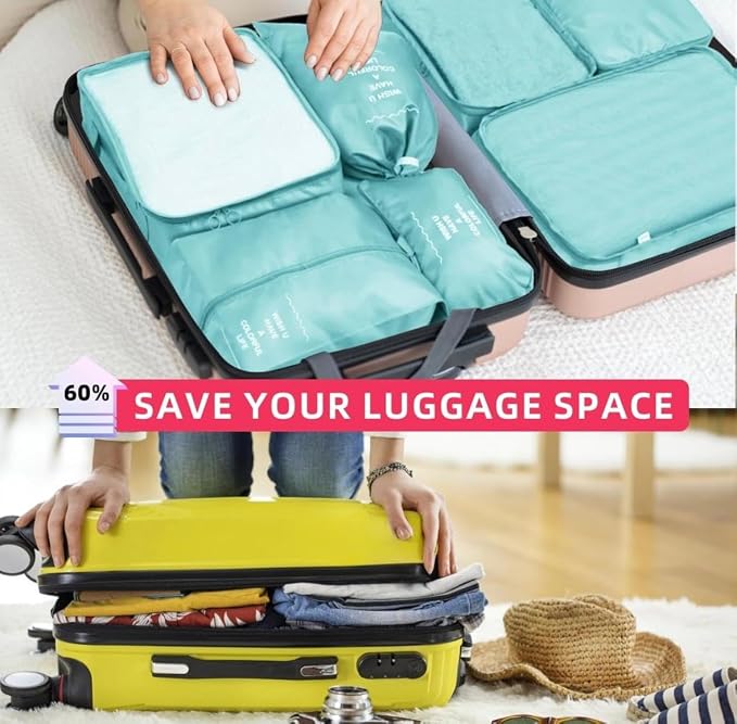 9 Set Packing Cubes for Suitcases, Aydicon Travel Luggage Packing Organizers - Image 5