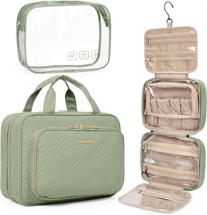 BAGSMART Toiletry Bag Hanging Travel Makeup Organizer by BAGSMART