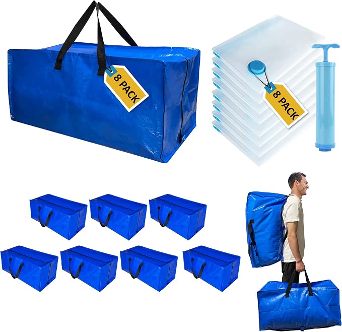 16 Pack Heavy Duty Extra Large Moving Bags by MattEasy