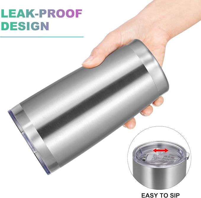 VEGOND 20oz Tumbler with Lid and Straw Stainless Steel Tumbler Cup Bulk Vacuum - Image 3