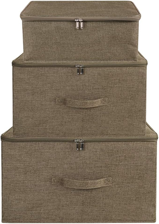 ANMINY 2PCS Storage Bins with Zipper Lids 36 Qt Lidded Fabric Storage Boxes - Image 5