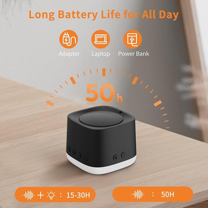 Portable Sound Machine, Mini Travel White Noise Machine - Image 3
