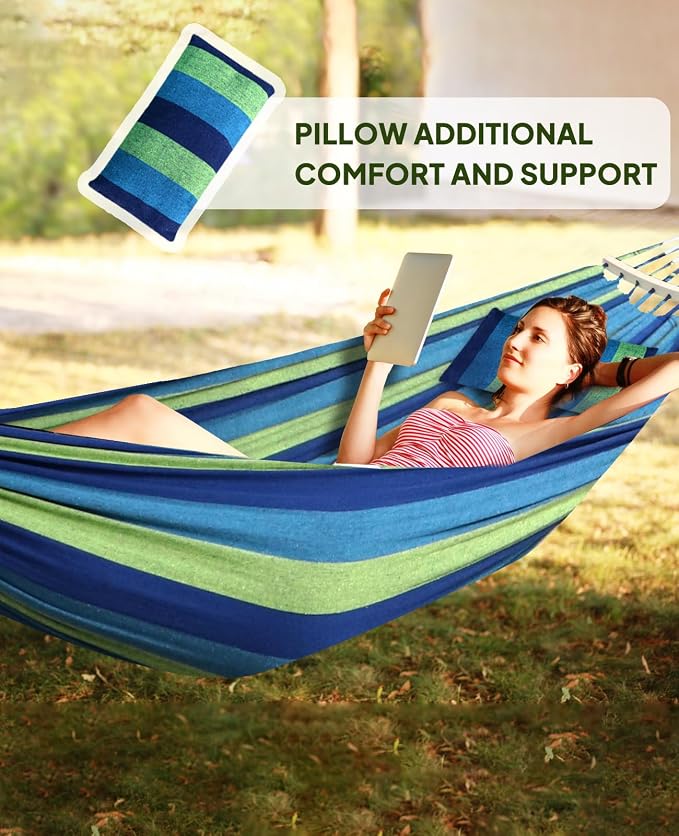 Chihee Cotton Hammock Large Soft Breathable Camping Hammock Holds Up to 660lbs - Image 2