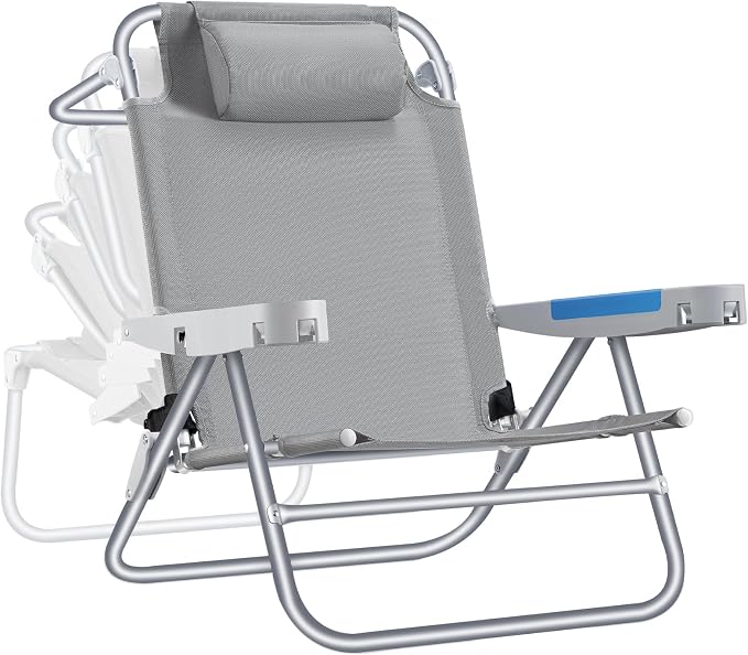 ICECO Backpacking Beach Chairs for Adults, 5 Positions Reclining Chair by ICECO
