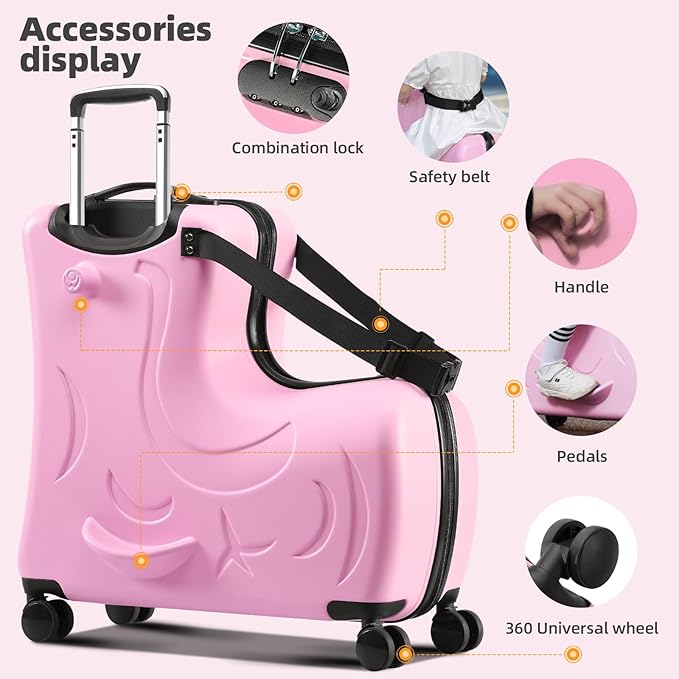 Ride on Hard Shell Kids Luggage - Image 6