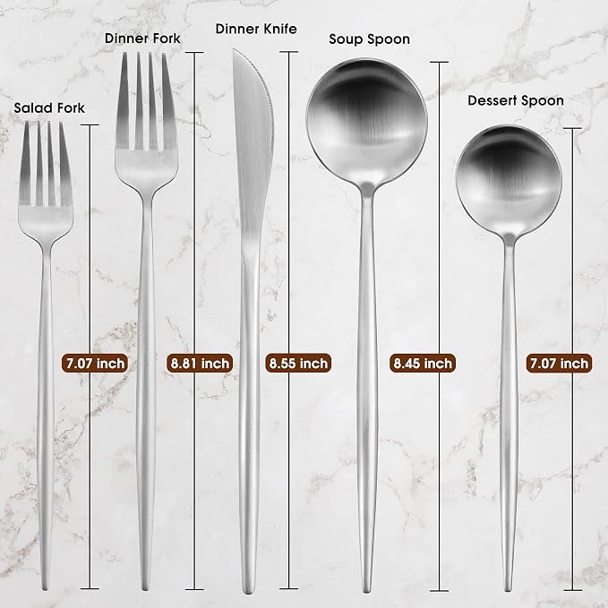 20-Piece Stainless Steel Silverware Set - Image 2