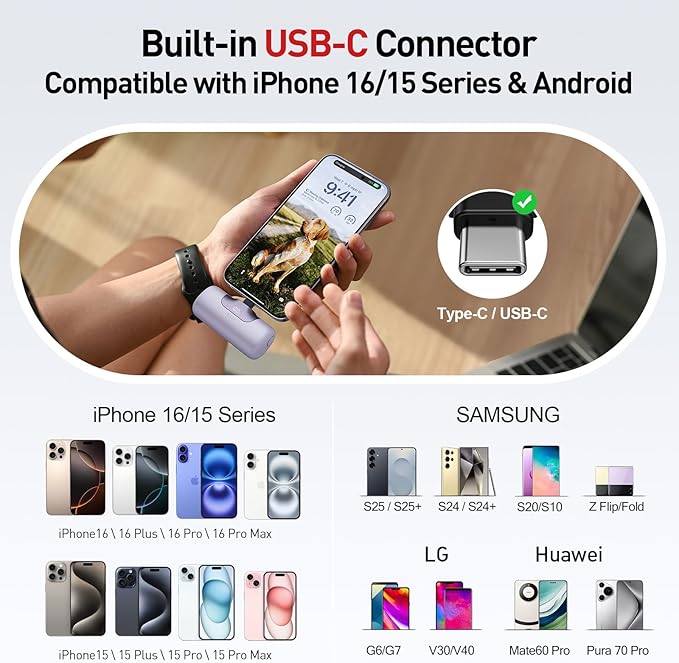 iWALK Portable Charger 5500mAh Next-Gen Small Power Bank 22.5W Fast Charging - Image 3