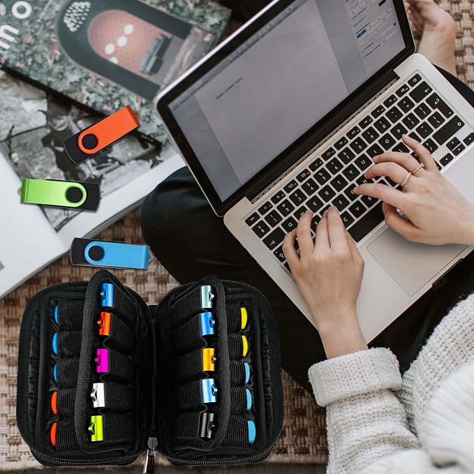 Flash Drive Case 20 Slots USB Storage Case JBOS USB Holder Storage Bag - Image 4