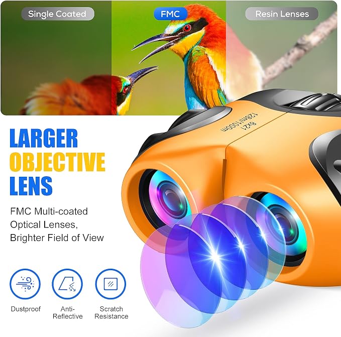 LET'S GO! Binocular for Kids, Compact High Resolution Shockproof Binoculars - Image 4