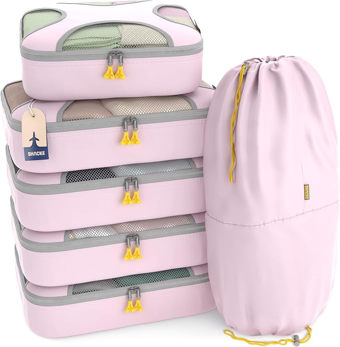 Shacke 6 Set Packing Cubes for Travel by Shacke