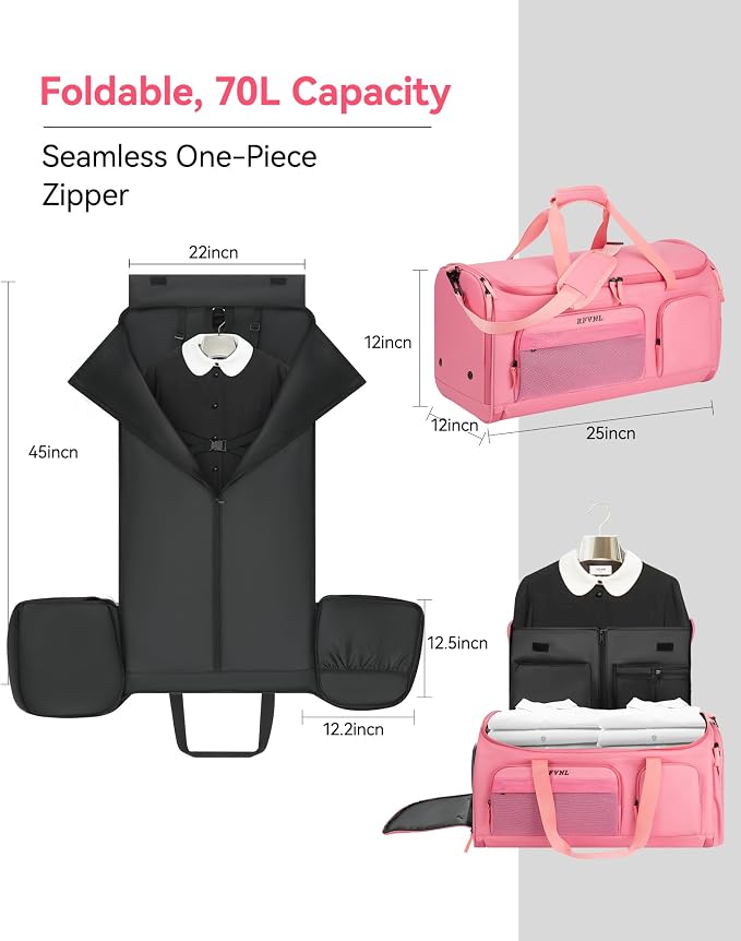 Large 3 In 1 Waterproof Garment Duffle Bags - Image 3