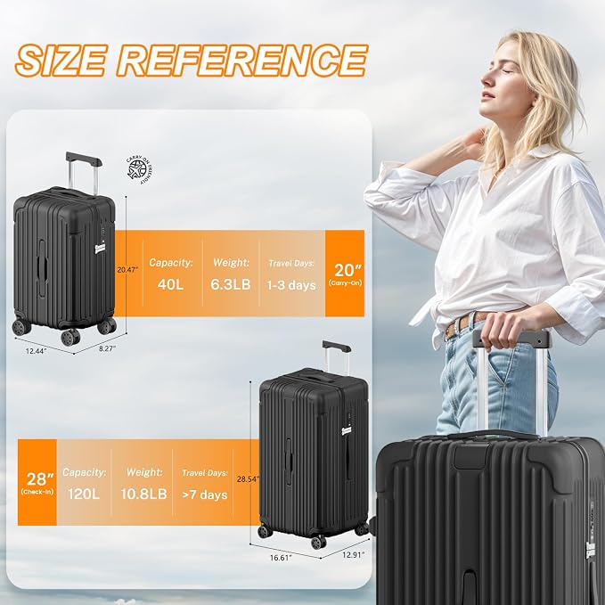 Krute Luggage Sets 2 Piece Suitcase - Image 2