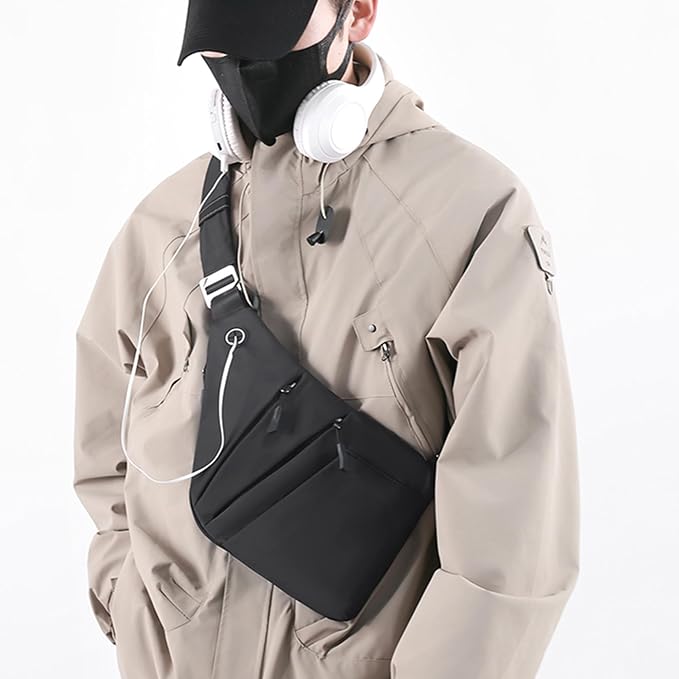 Anti Theft Crossbody Bags for Women Men, Slim Sling Bags - Image 9