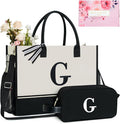 TOPDesign Personalized Initial Canvas Tote Bag, by TOPDesign