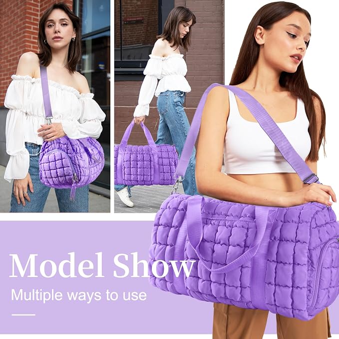 Quilted Travel Duffle Bag Gym Bag - Image 3