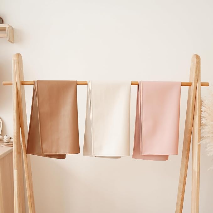 Konssy Faux Leather Baby Changing Mat 2 Pack, Waterproof, Wipeable & Portable - Image 6
