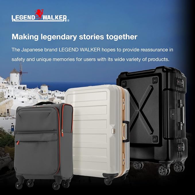 LEGEND WALKER Hardside Expandable Zipper Luggage, 5122-55-GR - Image 7