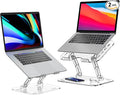 2 Pack Acrylic Laptop Stand for Desk, Adjustable Ergonomic Laptop Riser by Lpoake