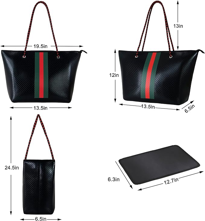 QOGiR Neoprene Multipurpose Beach Bag Tote - Image 5