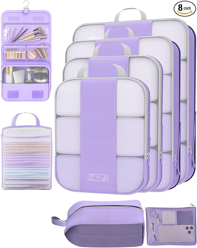 8 Set Compression Packing Cubes by OlarHike