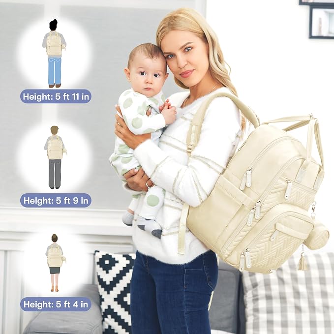iniuniu Diaper Bag Backpack, 4 in 1 kit Large Unisex Baby Bags - Image 8