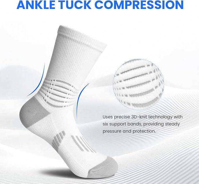IRAMY Crew Compression Socks Athletic Running Socks - Image 2
