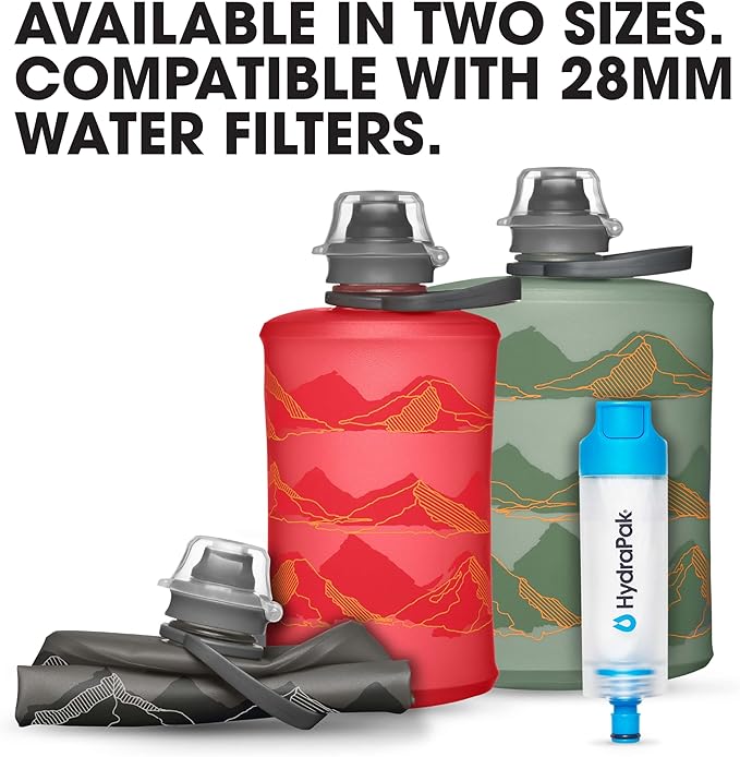 HydraPak Stow - Collapsible Backpacking Water Bottle - BPA Free, Ultra Light - Image 5
