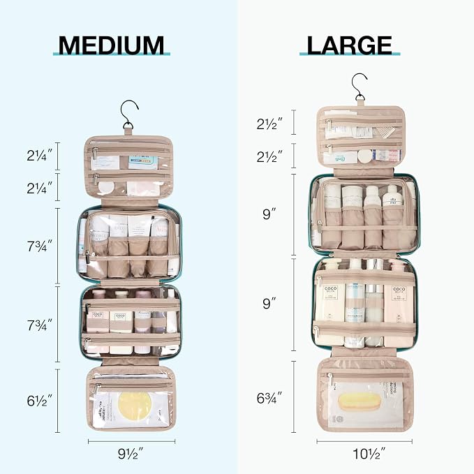 BAGSMART Toiletry Bag Hanging Travel Makeup Organizer - Image 3