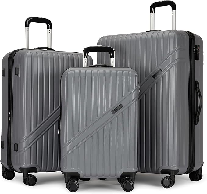 GinzaTravel Luggage Sets 3-Piece Expandable Suitcases by PRIMICIAAuthorizedProducts