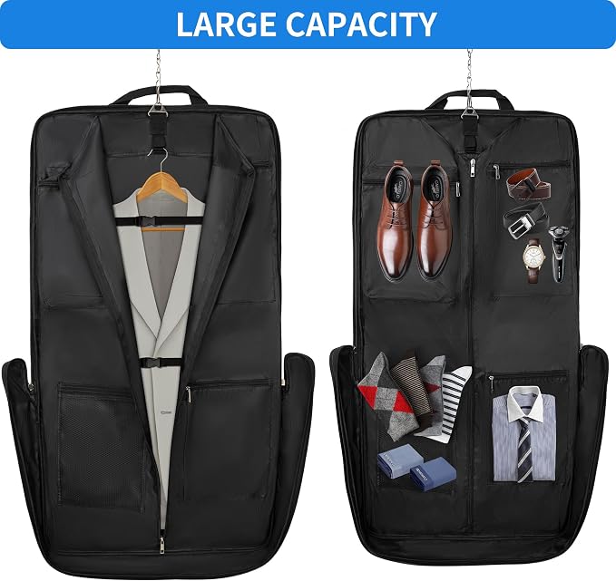 AKOZLIN Travel Luggage Garment Bag Foldable Hanging Suit Bag - Image 3