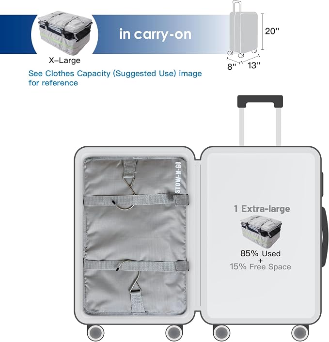 Stow-N-Go Travel Luggage Organizer – Portable Hanging Travel Shelves, Carry-On - Image 4
