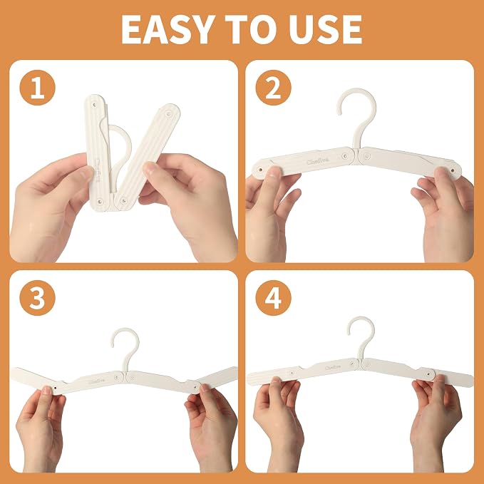 Foldable Travel Hangers, 4 Pack Space-Saving ABS - Image 8