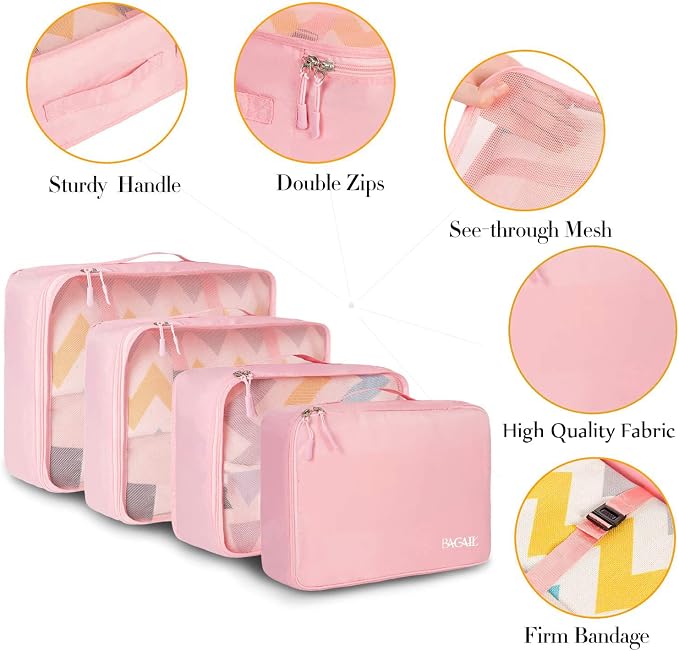 BAGAIL 8 Set Packing Cubes Luggage Packing Organizers - Image 4