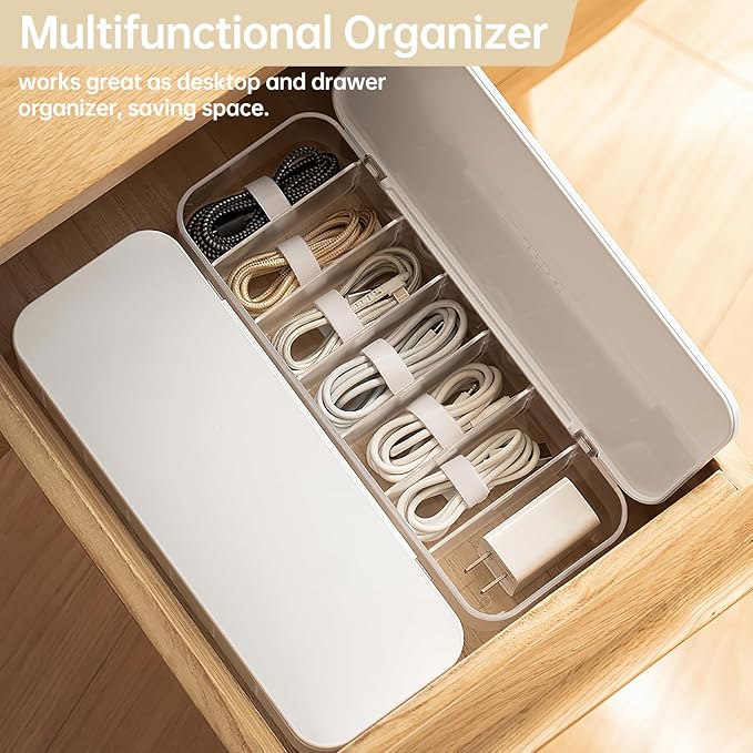 2 Pcs Cable Organizer Storage Box - Image 2
