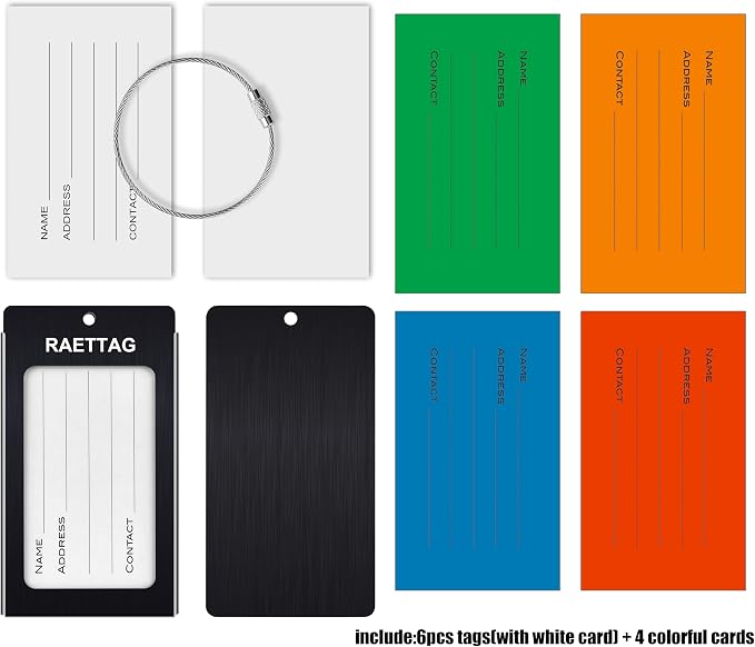 Luggage Tags Metal Suitcase Tags Travel Bag ID Identifier Luggage Tag - Image 3