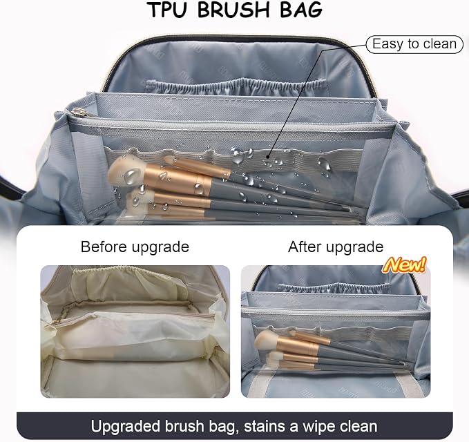 Travel Makeup Bag Organizer Cosmetic Bag: 3 Pcs Set Make up Bags - Image 4