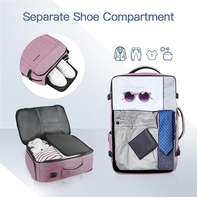Carry On Backpack, 40-50L Travel Backpack - Image 2