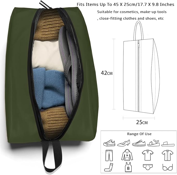 Shoe Bags for Travel Waterproof Odor Absorbing Lightweight Golf Soccer Shoe - Image 8