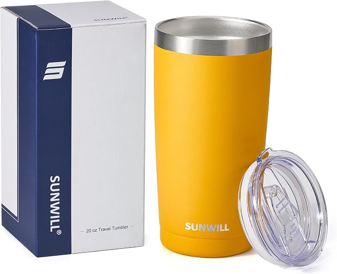 SUNWILL Travel Coffee Tumbler 20 oz, Insulated Mug - Image 4
