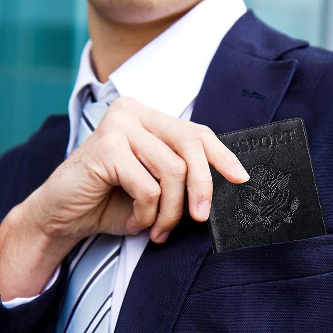 TIGARI Passport Holder for Travel Women Men, PU Leather Passport Wallet Cover - Image 8