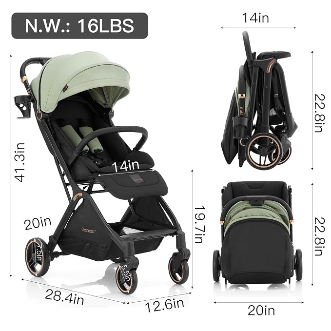 Gravity Folding Baby Stroller - Image 8