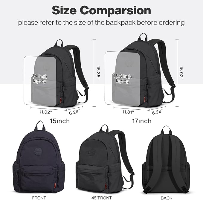 mixi Outdoor Lightweight Backpack Casual Carry On Laptop Backpack Travel Bookbag - Image 8