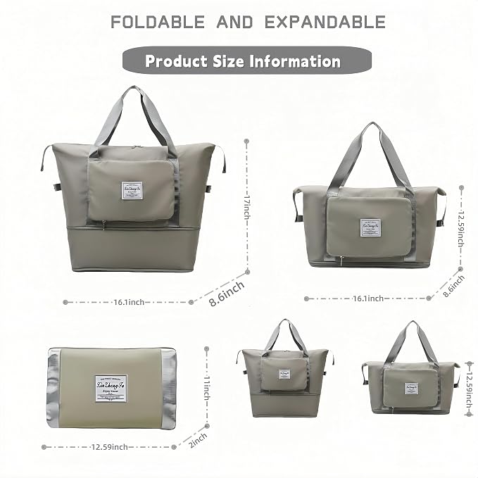 Large Capacity Foldable Travel Bag, Expandable lightweight Carry on Bag - Image 2
