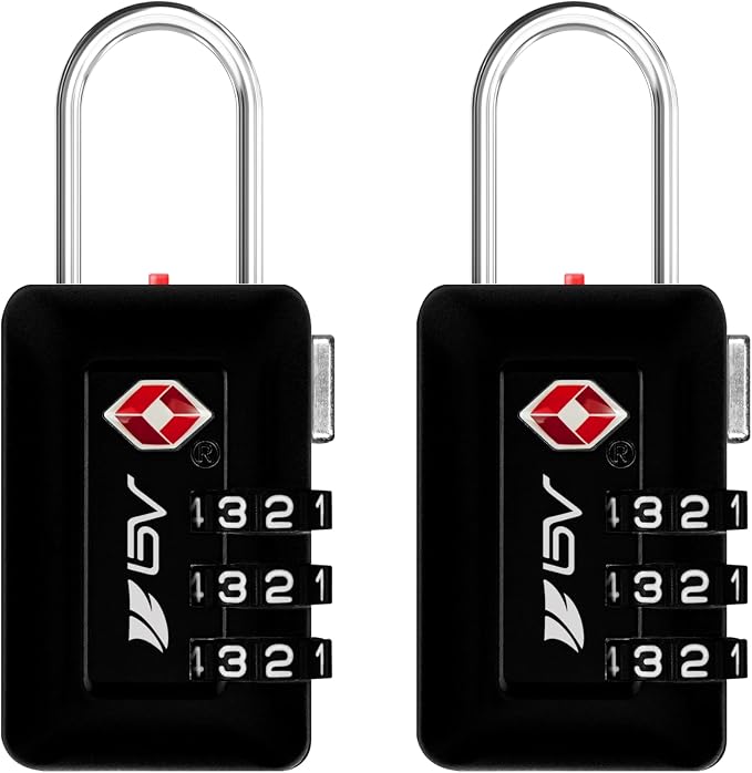 BV TSA Accepted Luggage Travel Lock, Set-Your-Own Combination Lock by BV